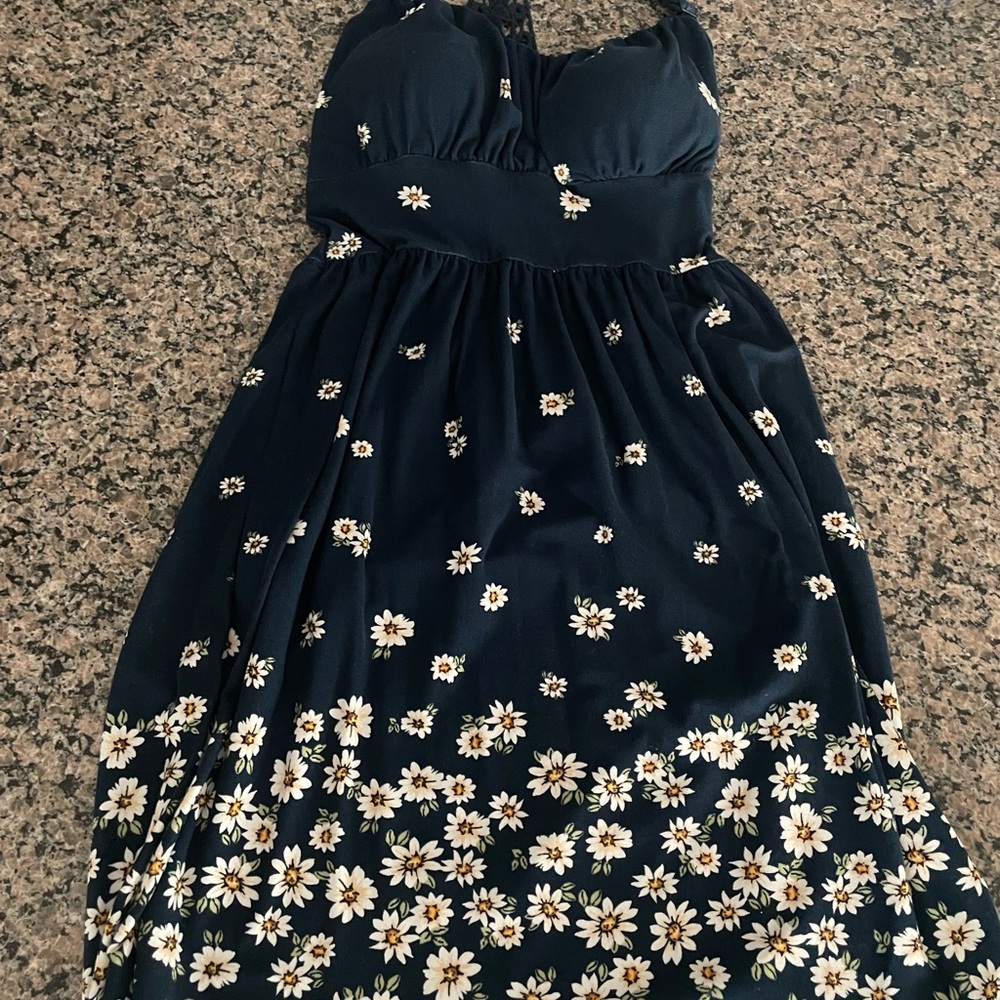 Derek Heart Dark Blue Daisy Dress